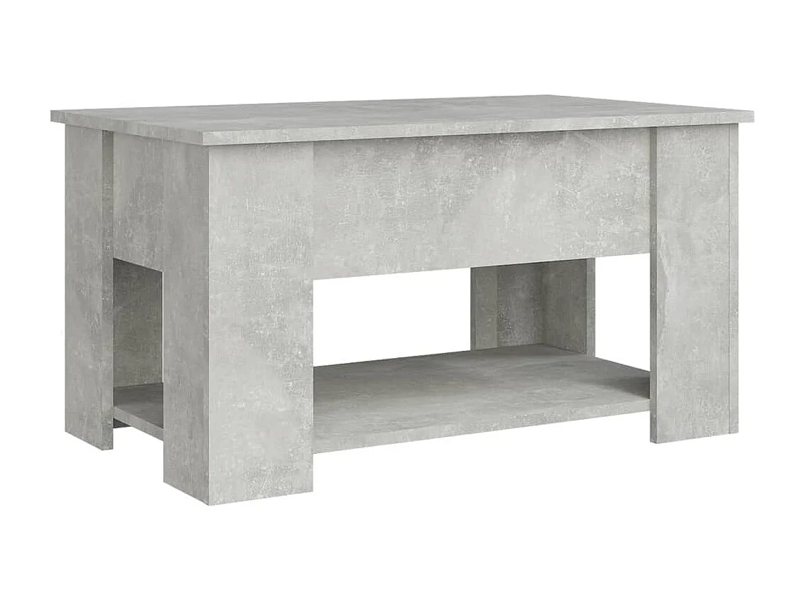 Table basse Gris béton 79x49x41 Bois d'ingénierie