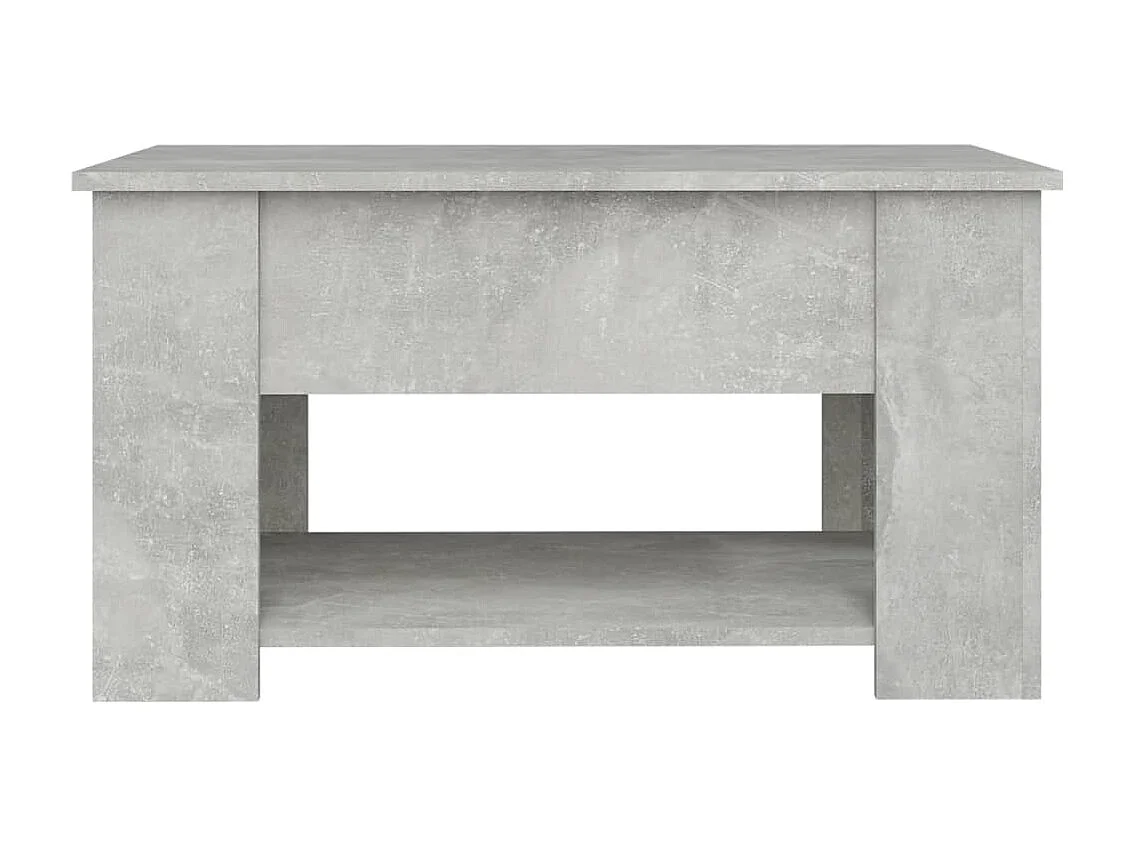 Table basse Gris béton 79x49x41 Bois d'ingénierie