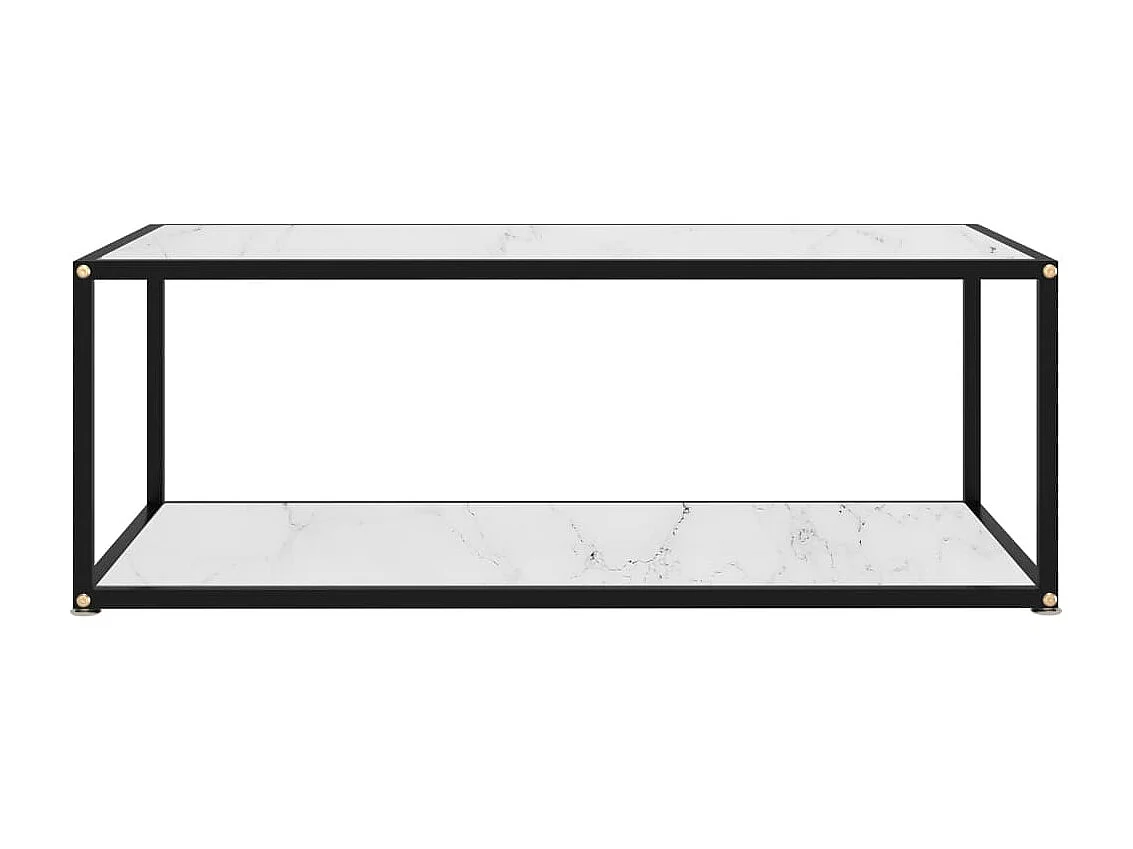 Table basse Blanc 100x50x35 Verre trempé