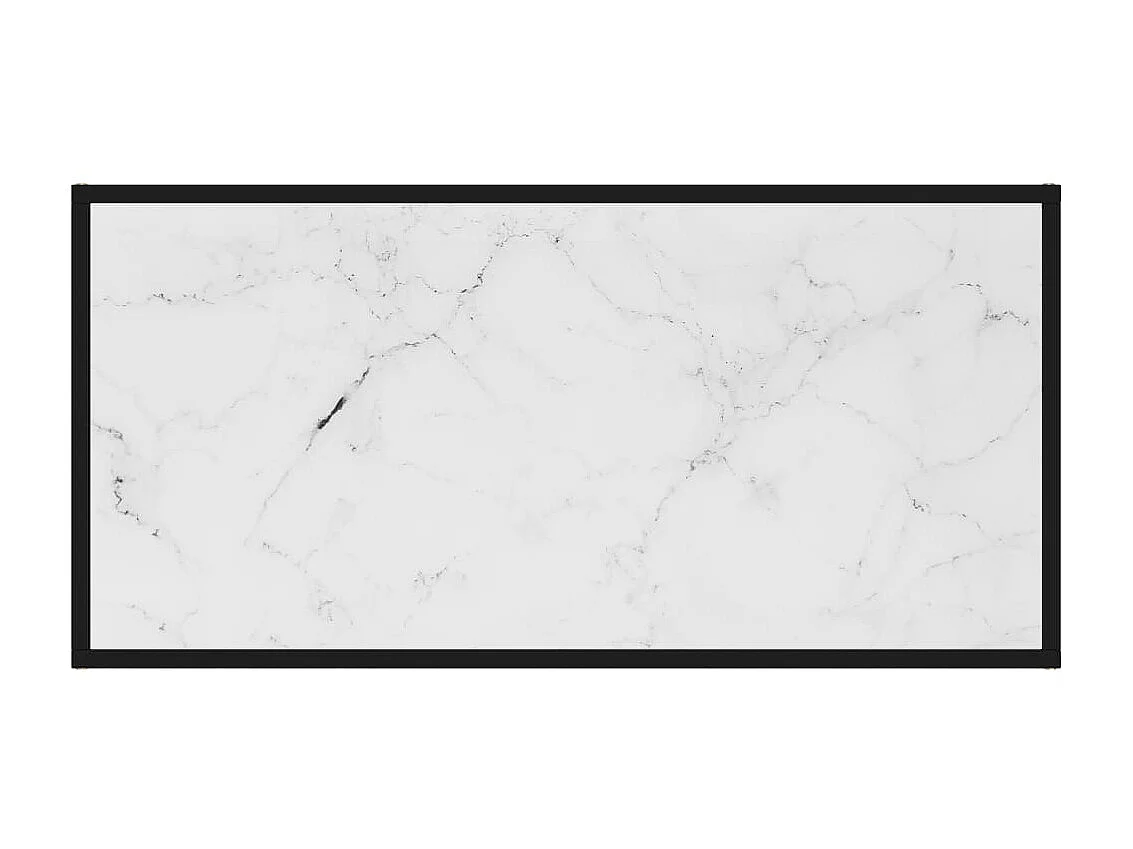 Table basse Blanc 100x50x35 Verre trempé