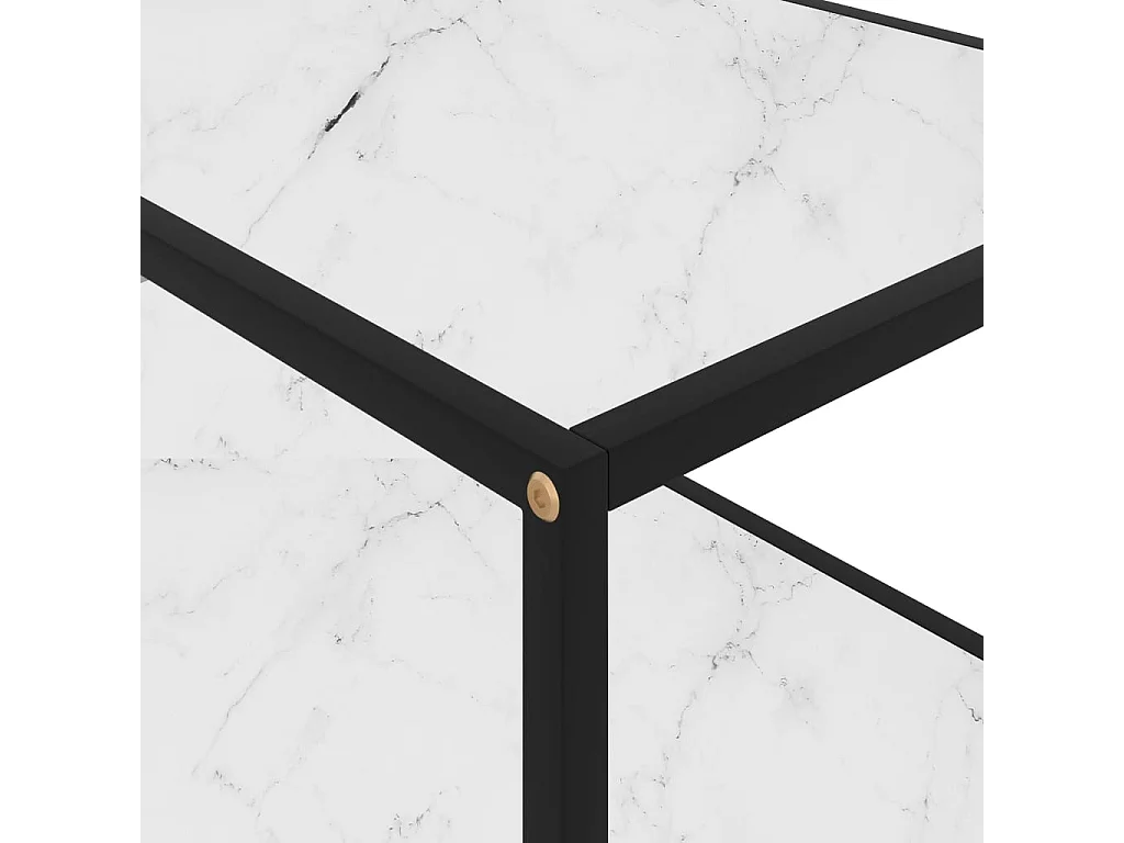 Table basse Blanc 100x50x35 Verre trempé