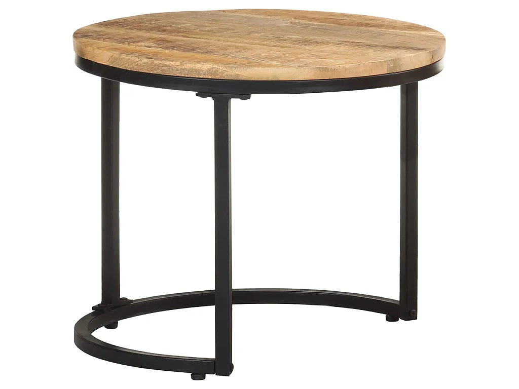 Tables d'appoint 3 pcs Bois de manguier brut