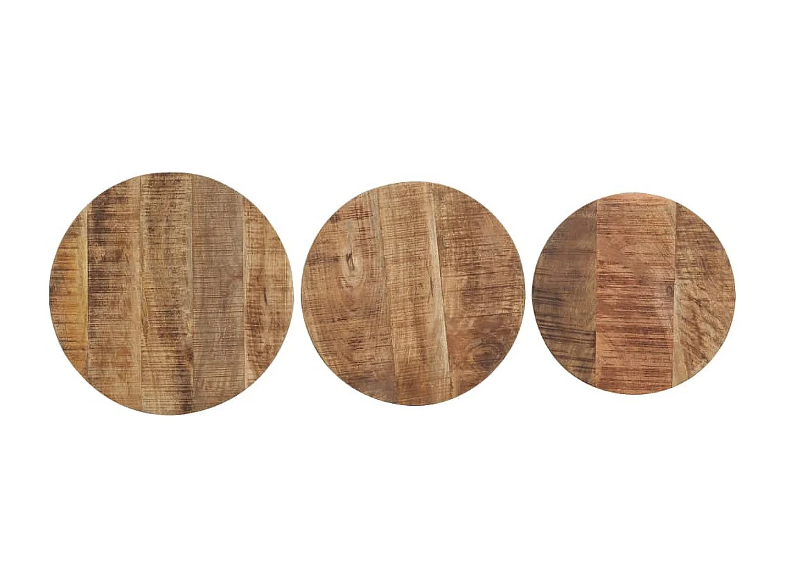 Tables d'appoint 3 pcs Bois de manguier brut