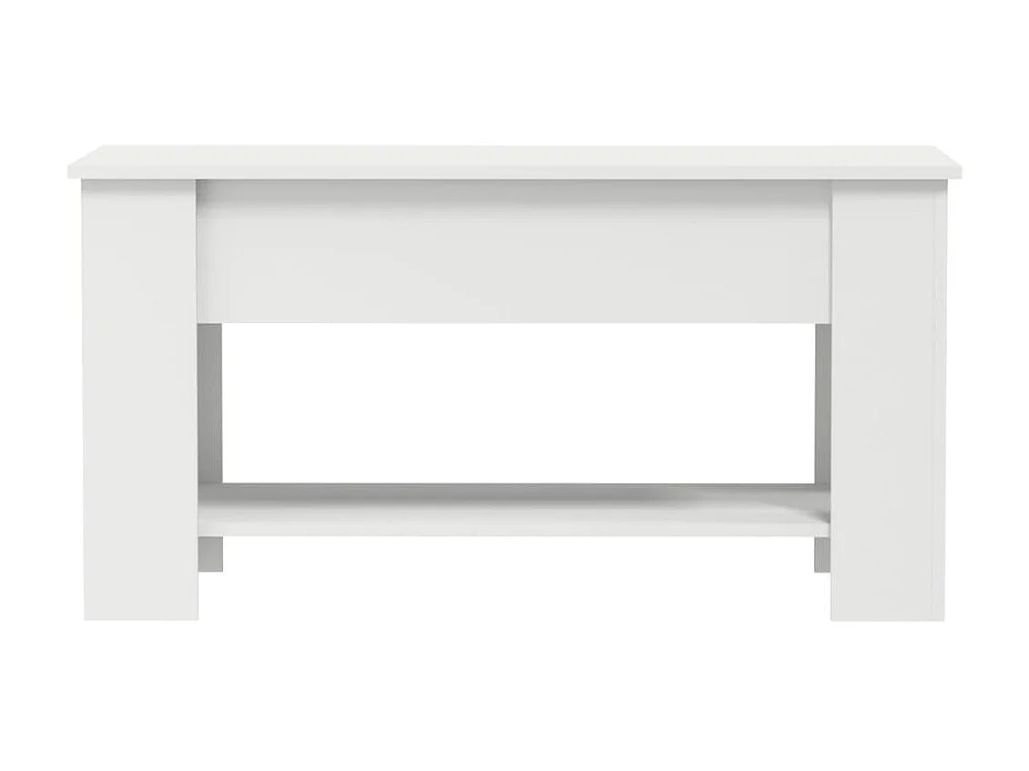 Table basse Blanc 101x49x52 Bois d'ingénierie 2