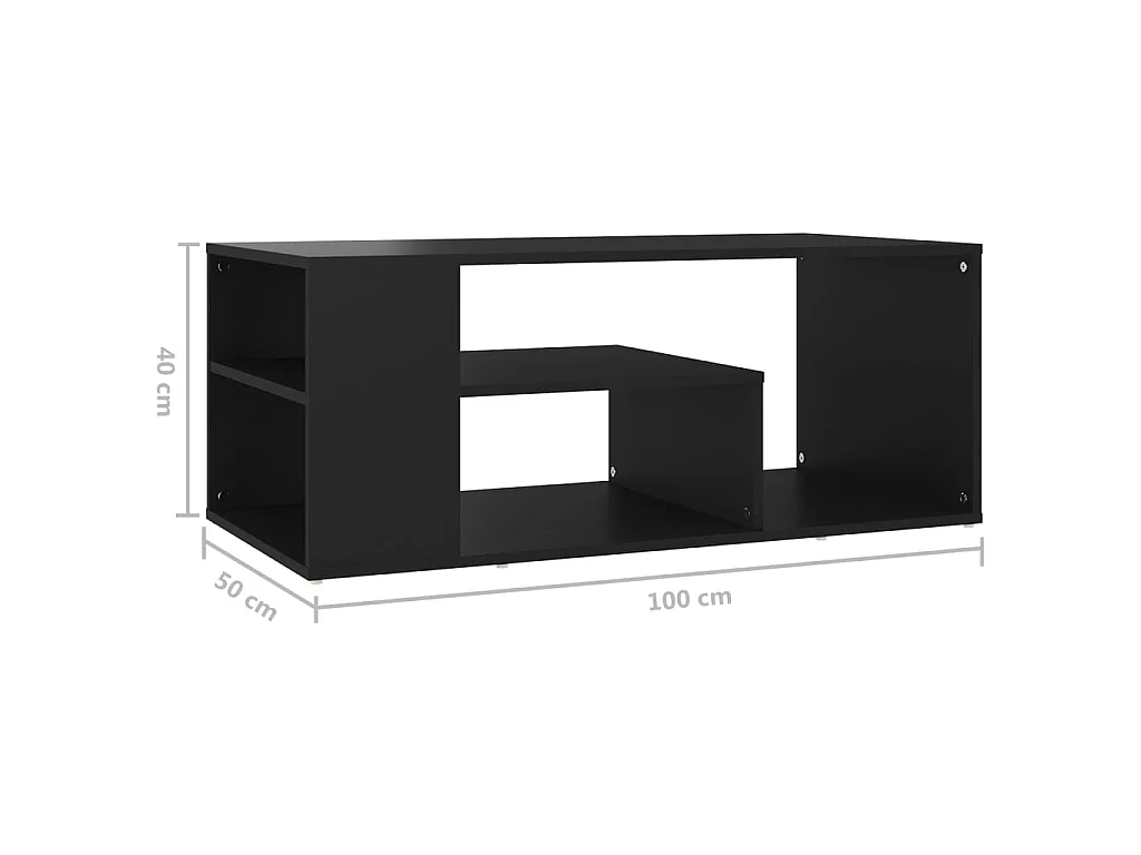 Table basse Noir 100x50x40