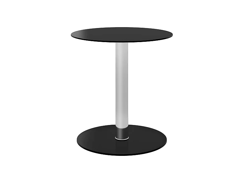 Table basse Noir 40cm Verre trempé