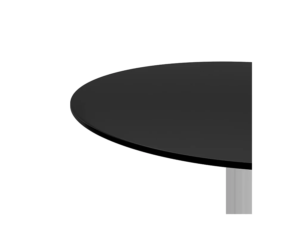 Table basse Noir 40cm Verre trempé