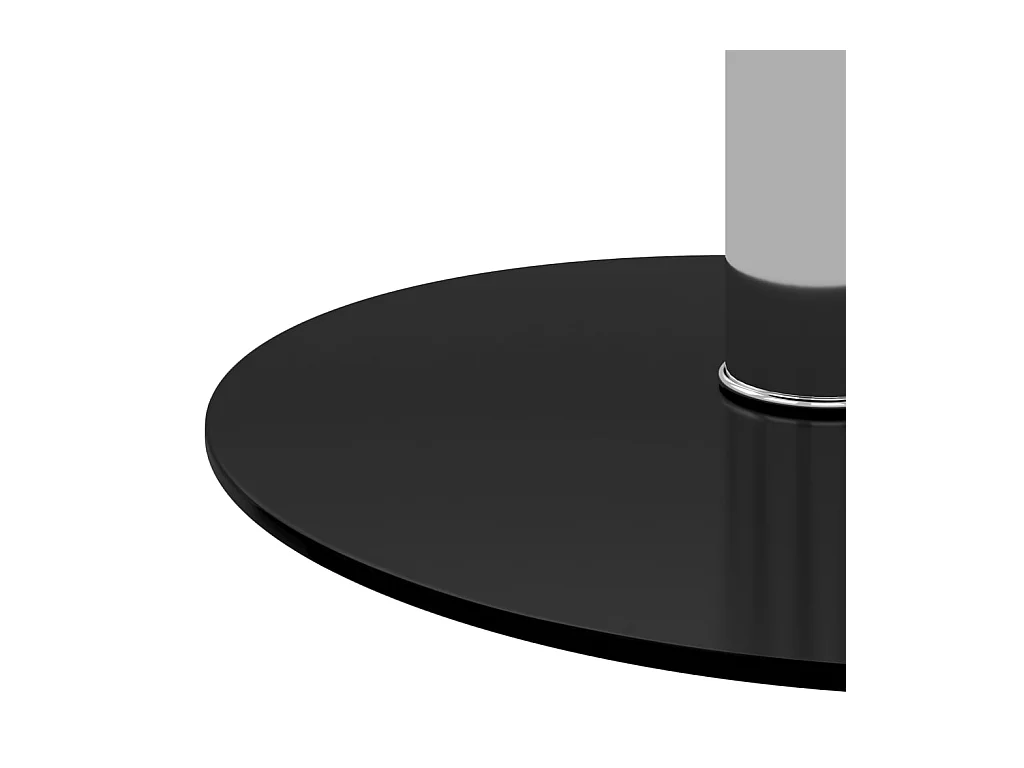Table basse Noir 40cm Verre trempé
