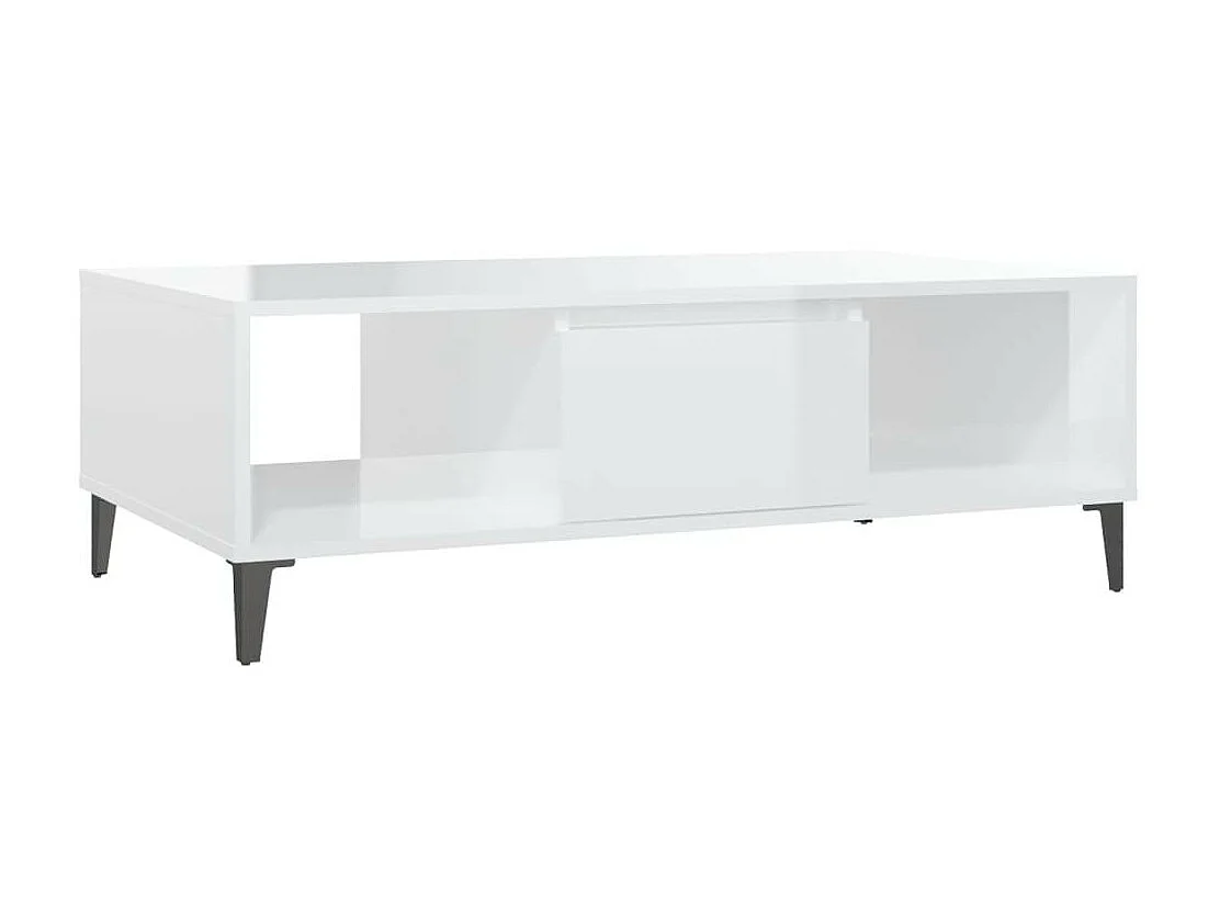 Table basse Blanc brillant 103,5x60x35