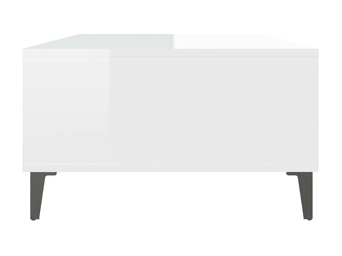 Table basse Blanc brillant 103,5x60x35