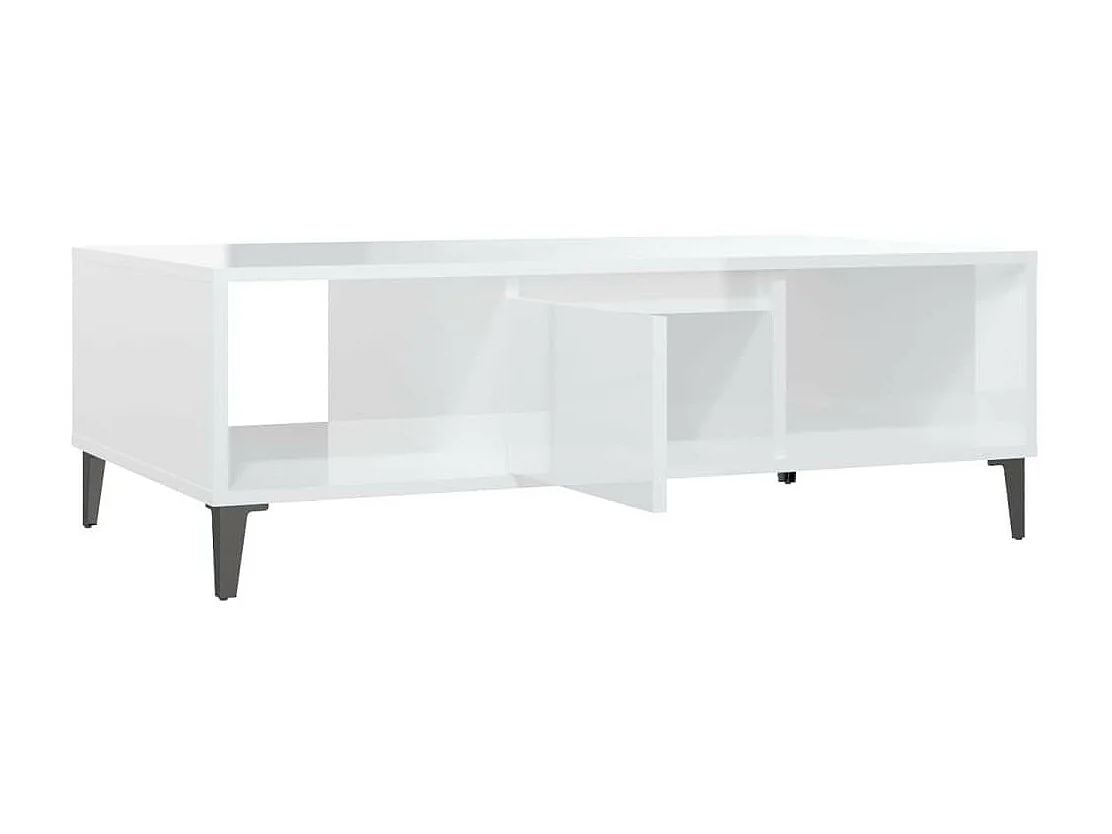 Table basse Blanc brillant 103,5x60x35