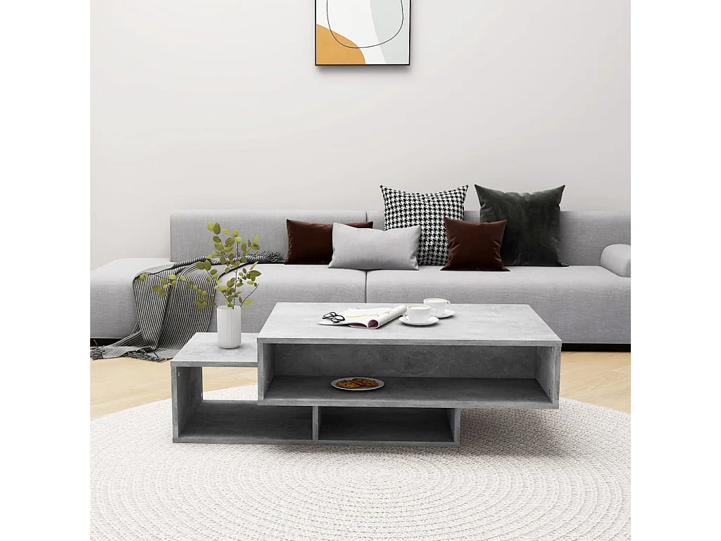 Table basse Gris béton 105x55x32