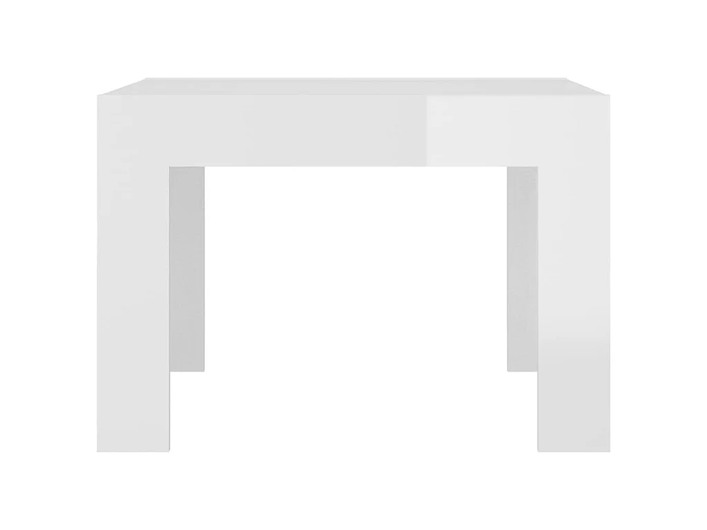 Salontafel 50x50x35 cm spaanplaat hoogglans wit