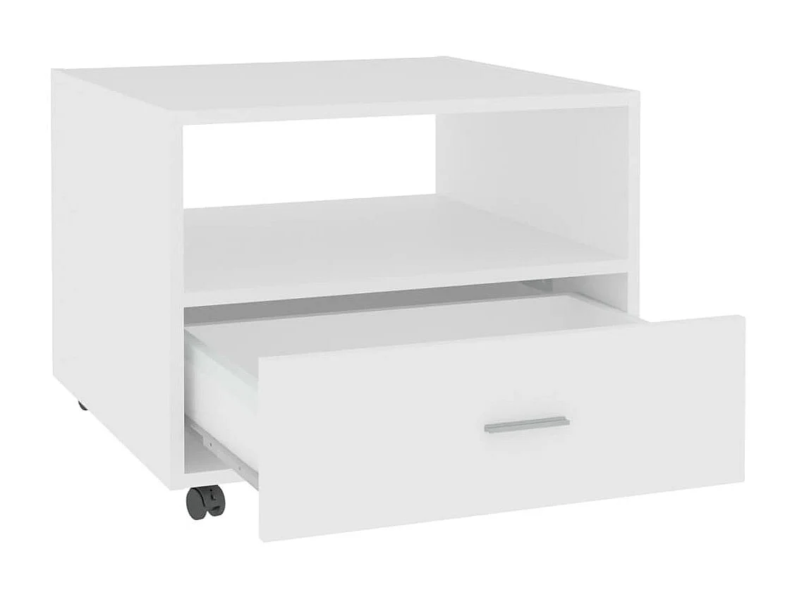 Table basse Blanc 55x55x40 Bois d'ingénierie