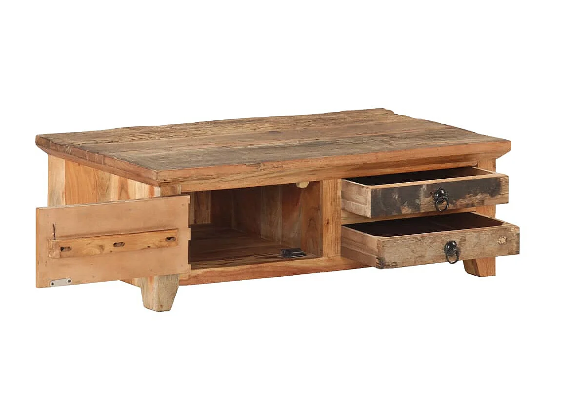 Table basse 90x50x31 Bois de récupération massif