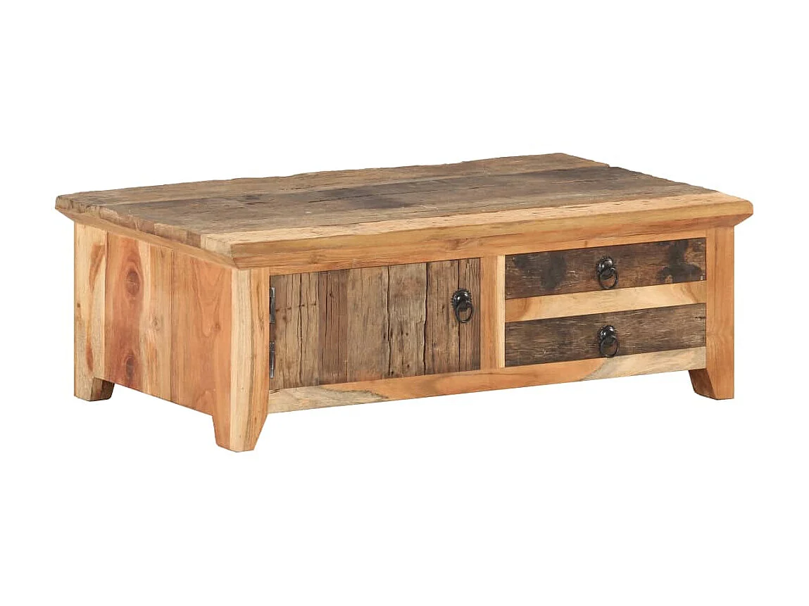 Table basse 90x50x31 Bois de récupération massif
