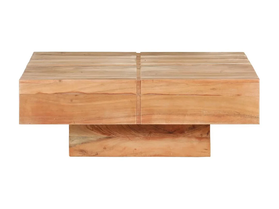 Table basse 80x80x28 Bois d'acacia massif
