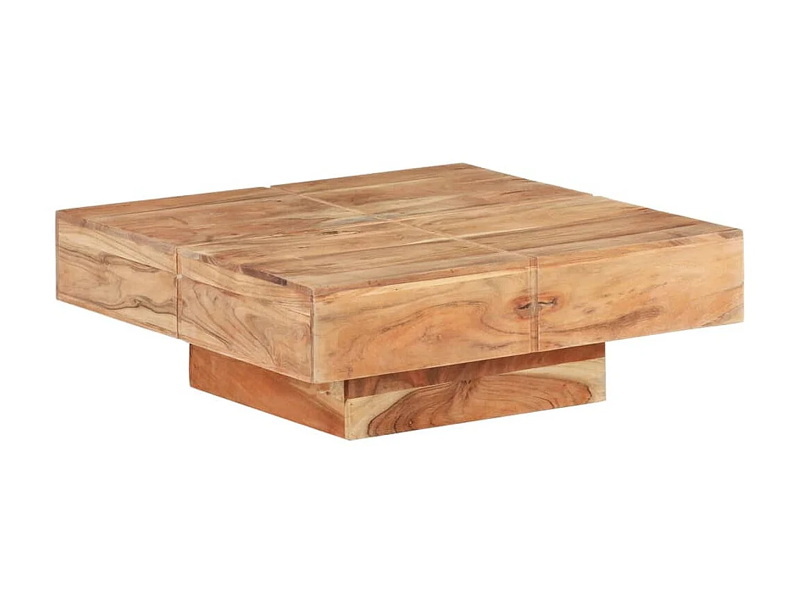 Table basse 80x80x28 Bois d'acacia massif