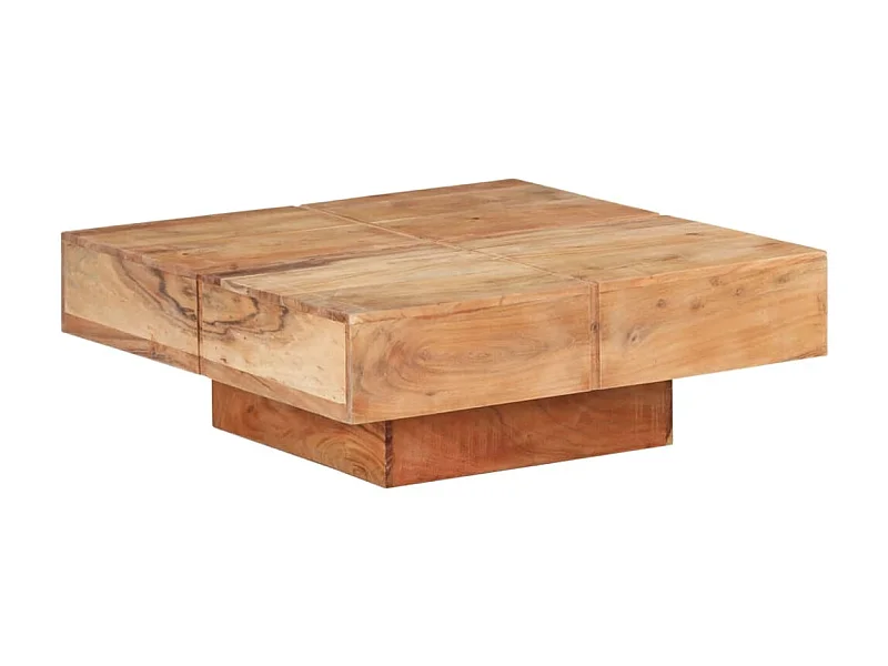 Table basse 80x80x28 Bois d'acacia massif