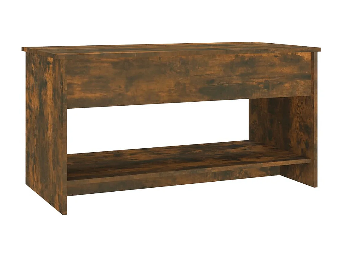 Table basse Chêne fumé 102x50x52,5 Bois d'ingénierie