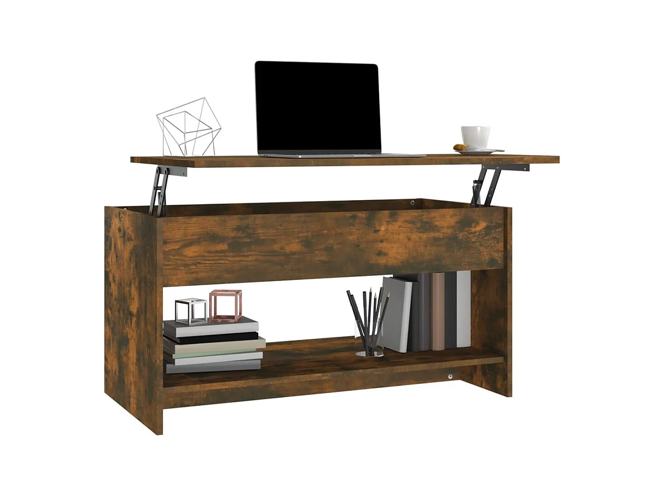 Table basse Chêne fumé 102x50x52,5 Bois d'ingénierie