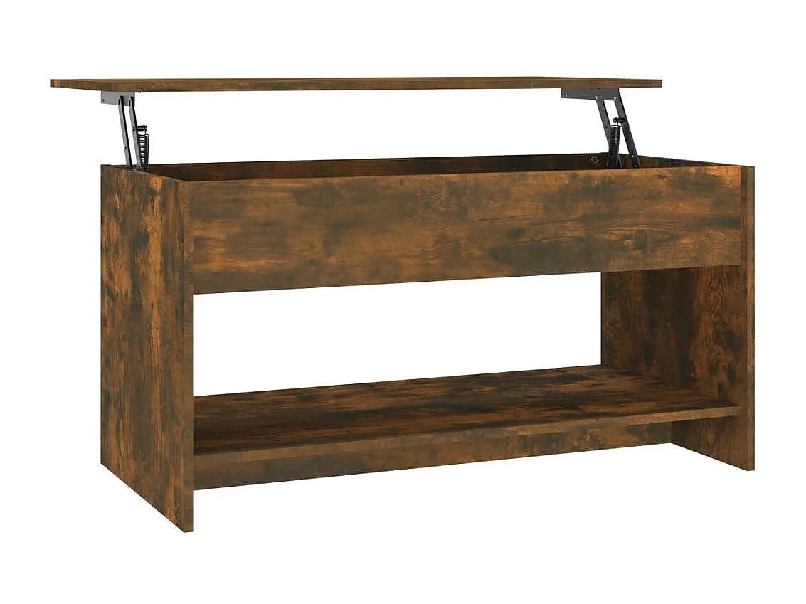 Table basse Chêne fumé 102x50x52,5 Bois d'ingénierie