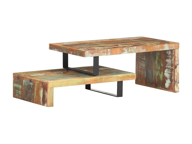 Ensemble de table basse 2 pcs Bois de récupération massif