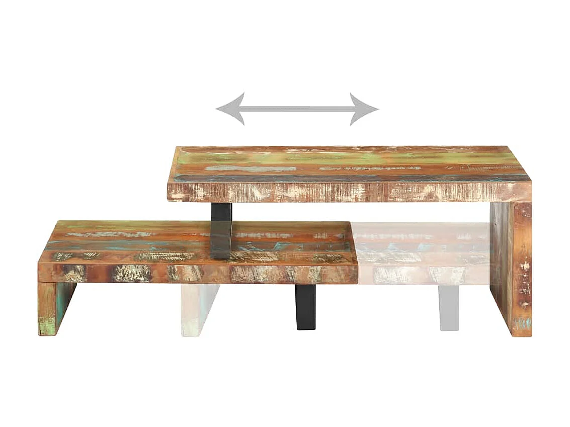 Ensemble de table basse 2 pcs Bois de récupération massif