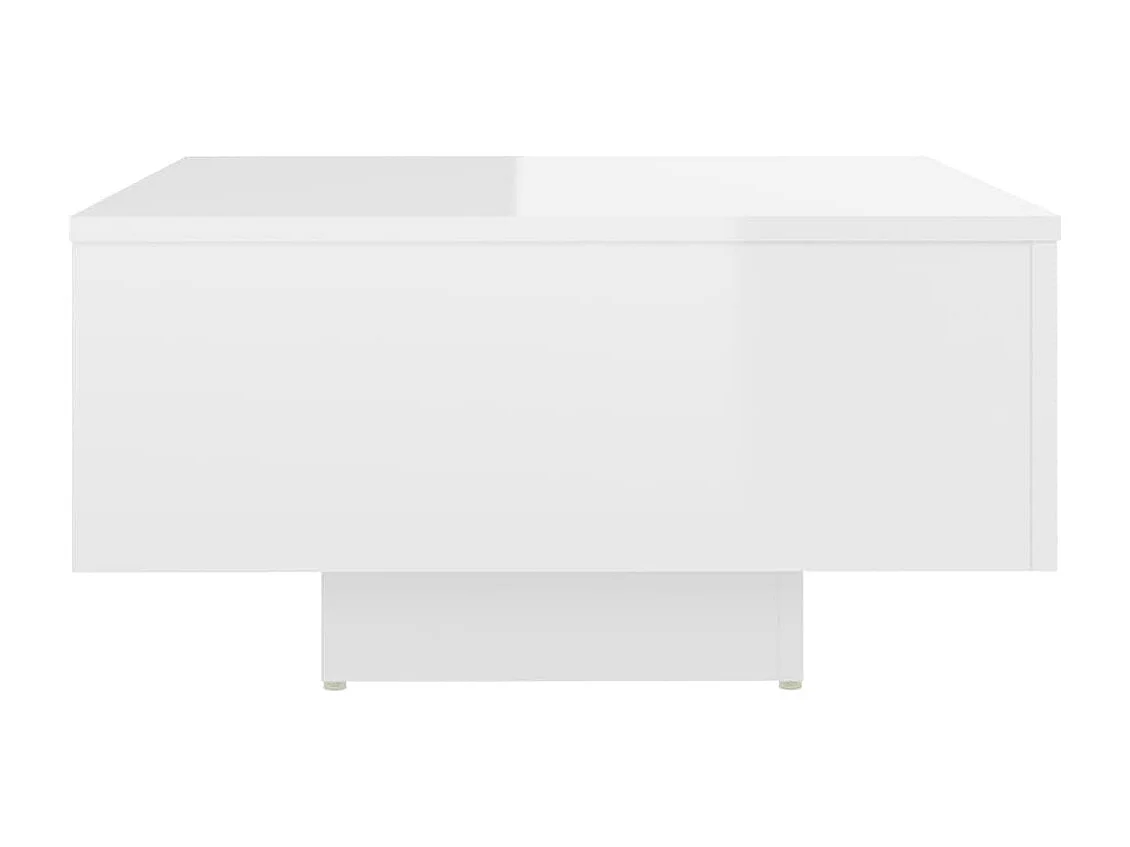 Table basse Blanc brillant 60x60x31,5