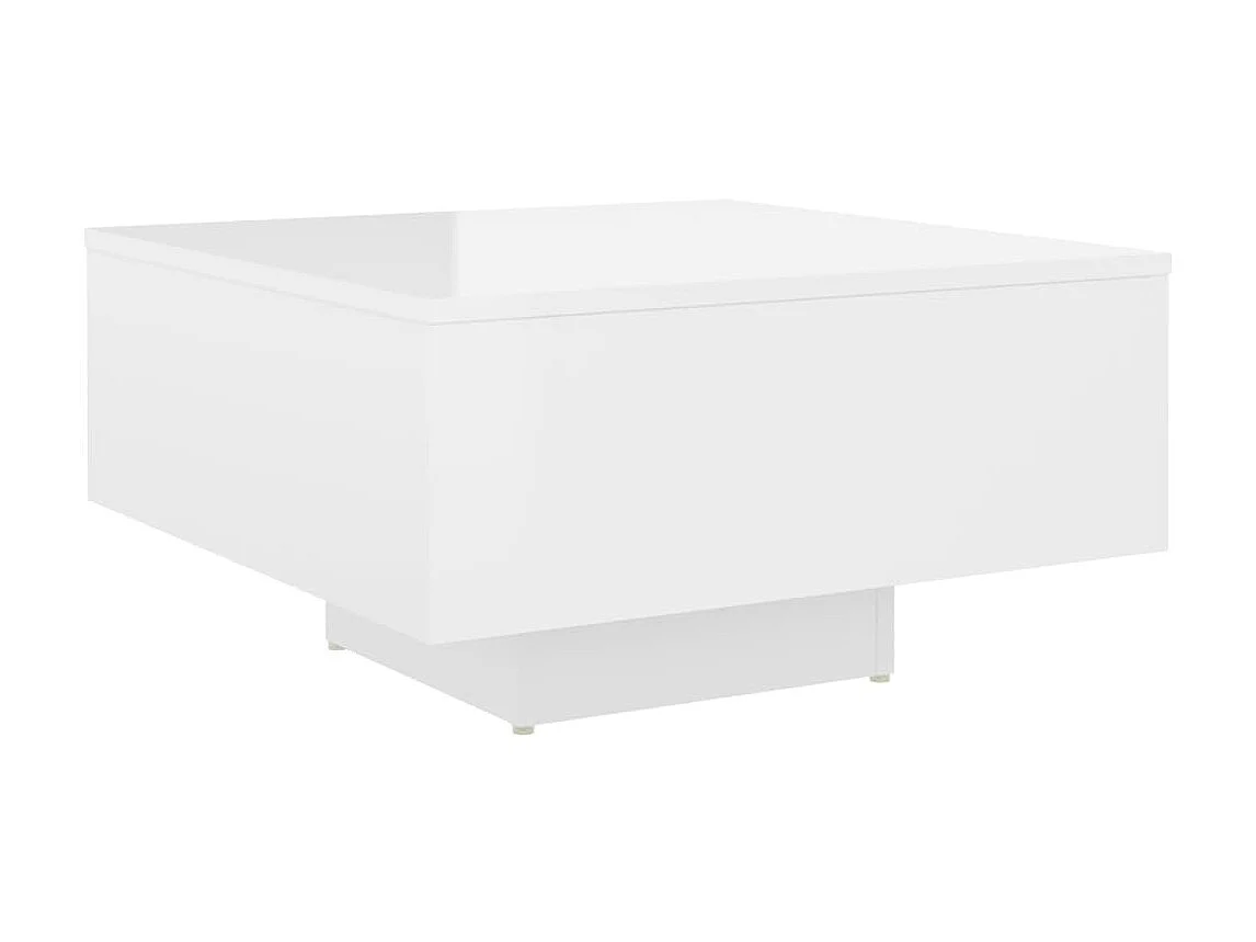 Table basse Blanc brillant 60x60x31,5