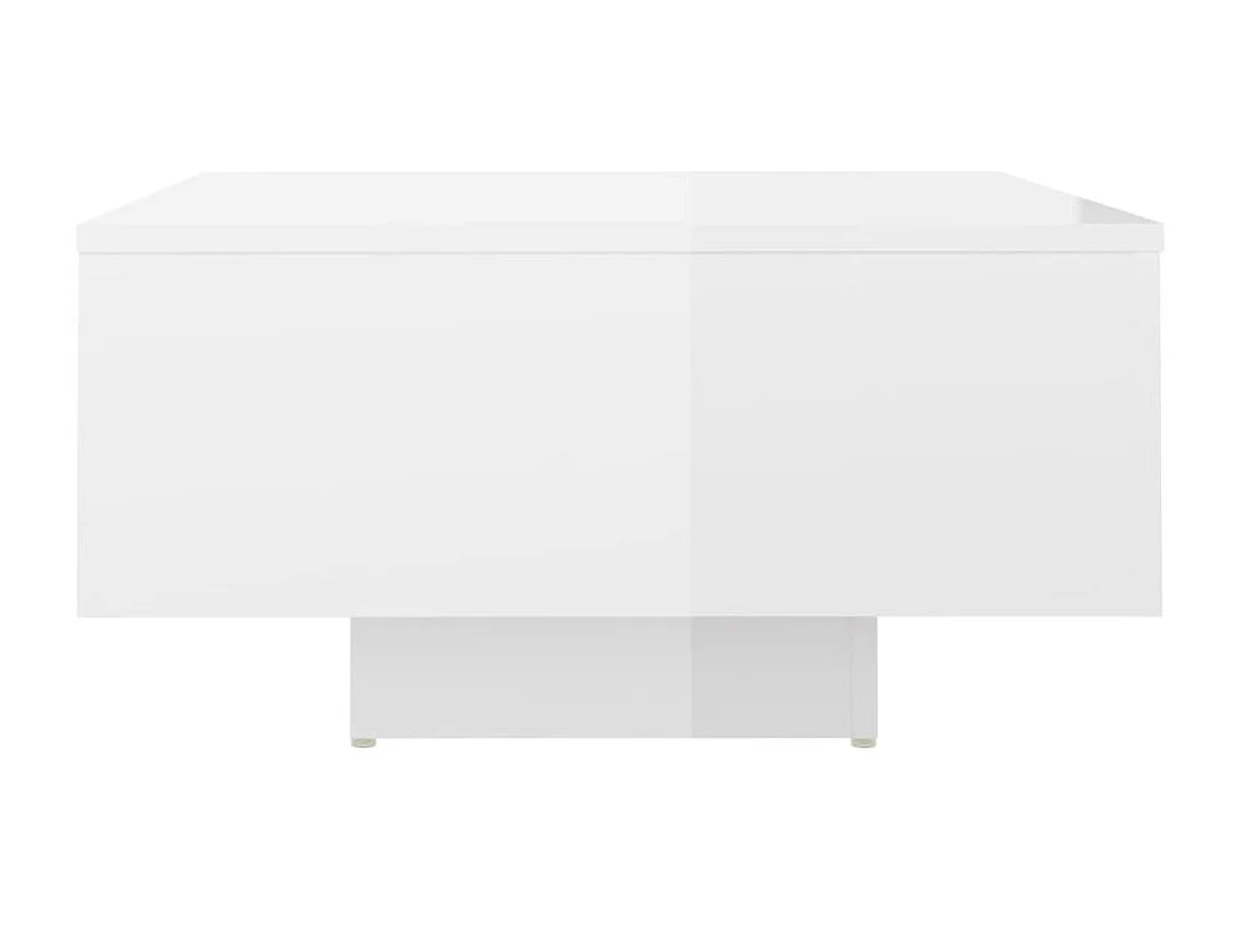Table basse Blanc brillant 60x60x31,5