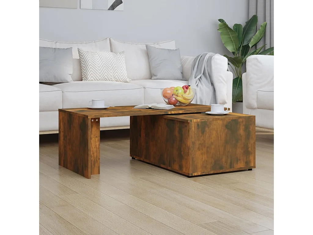 Table basse Chêne fumé 150x50x35 Bois d'ingénierie