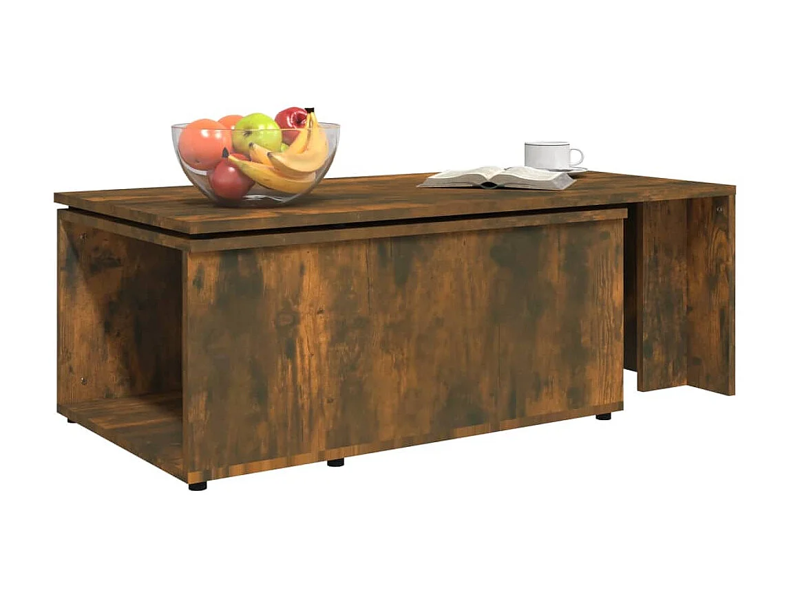 Table basse Chêne fumé 150x50x35 Bois d'ingénierie