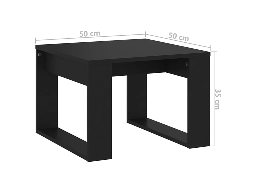Table d'appoint Noir 50x50x35