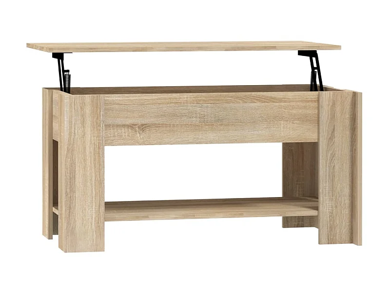 Table basse Chêne sonoma 101x49x52 Bois d'ingénierie 2
