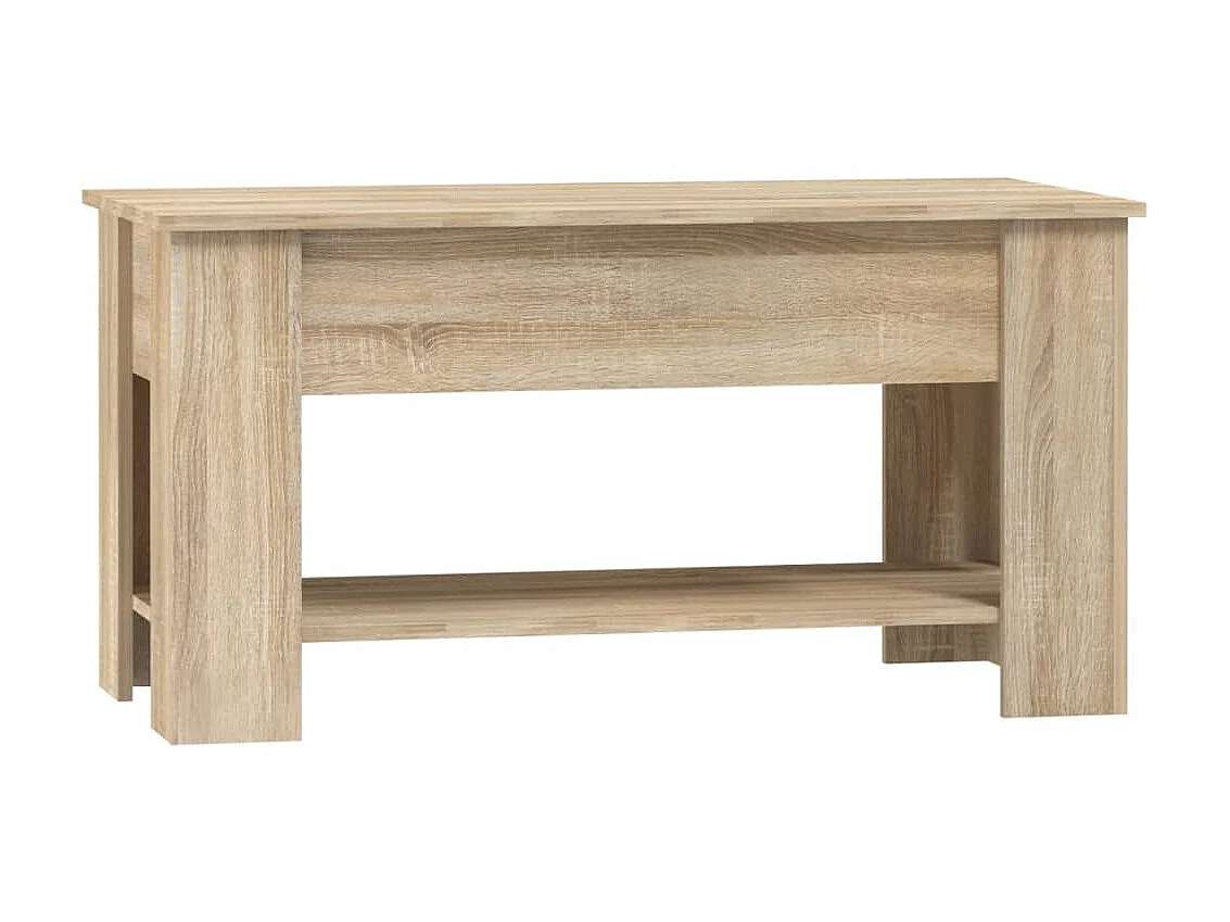 Table basse Chêne sonoma 101x49x52 Bois d'ingénierie 2