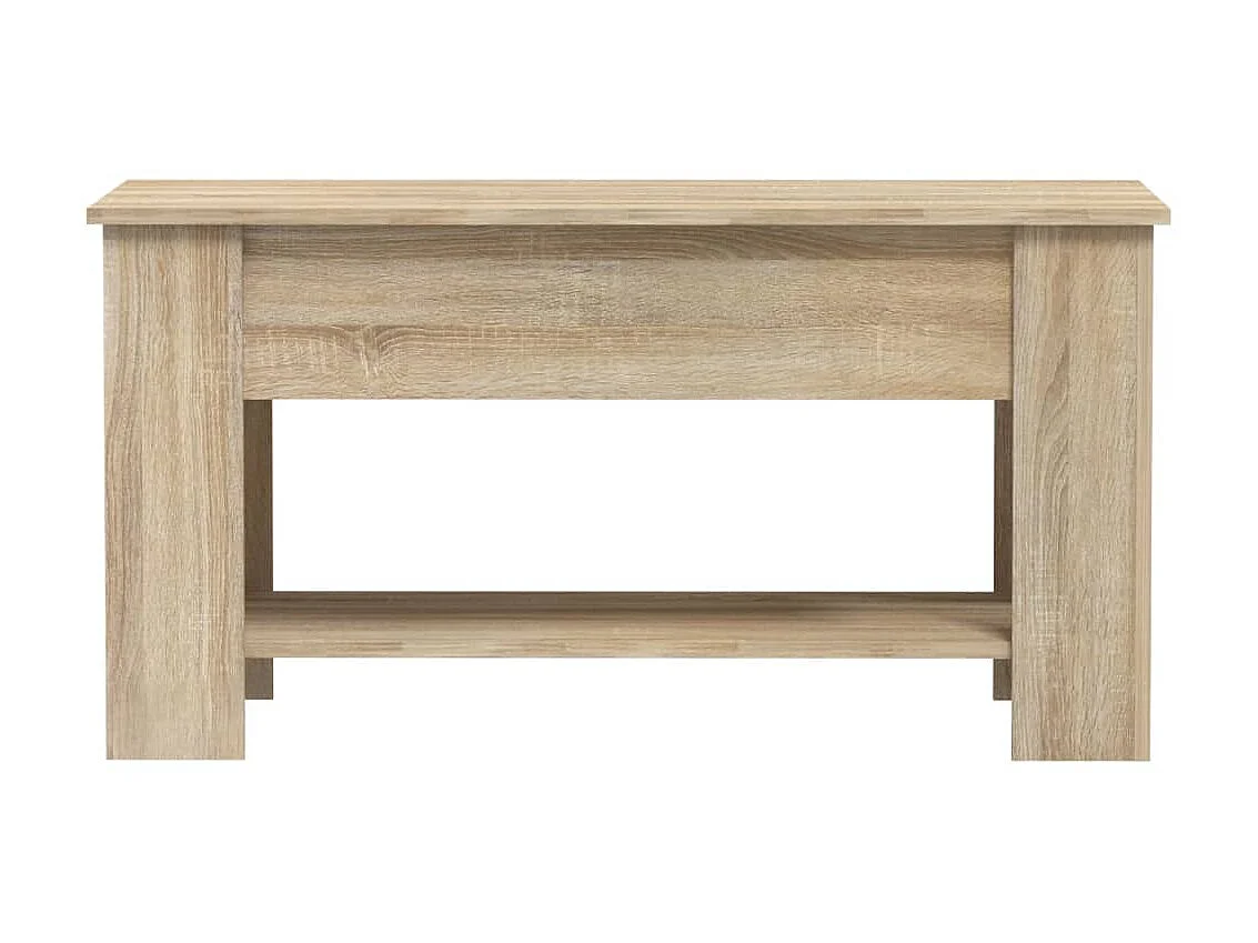 Table basse Chêne sonoma 101x49x52 Bois d'ingénierie 2