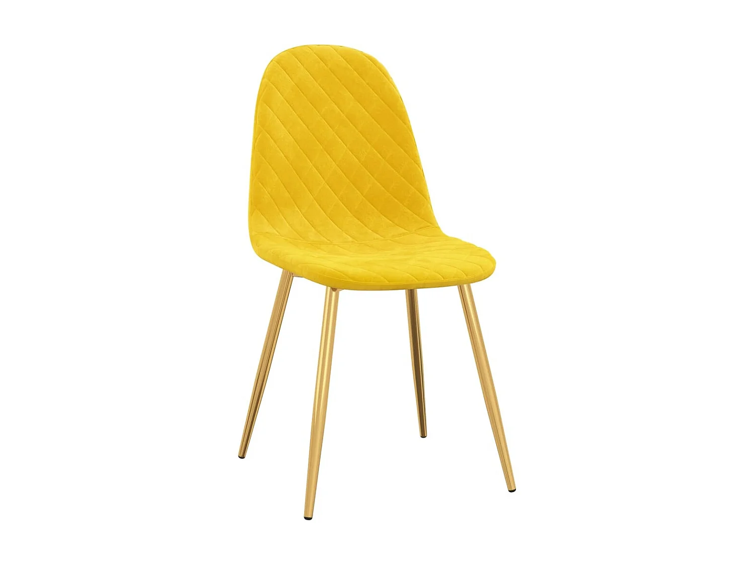 Chaises de salle à manger 6 pcs Jaune moutarde Velours 6