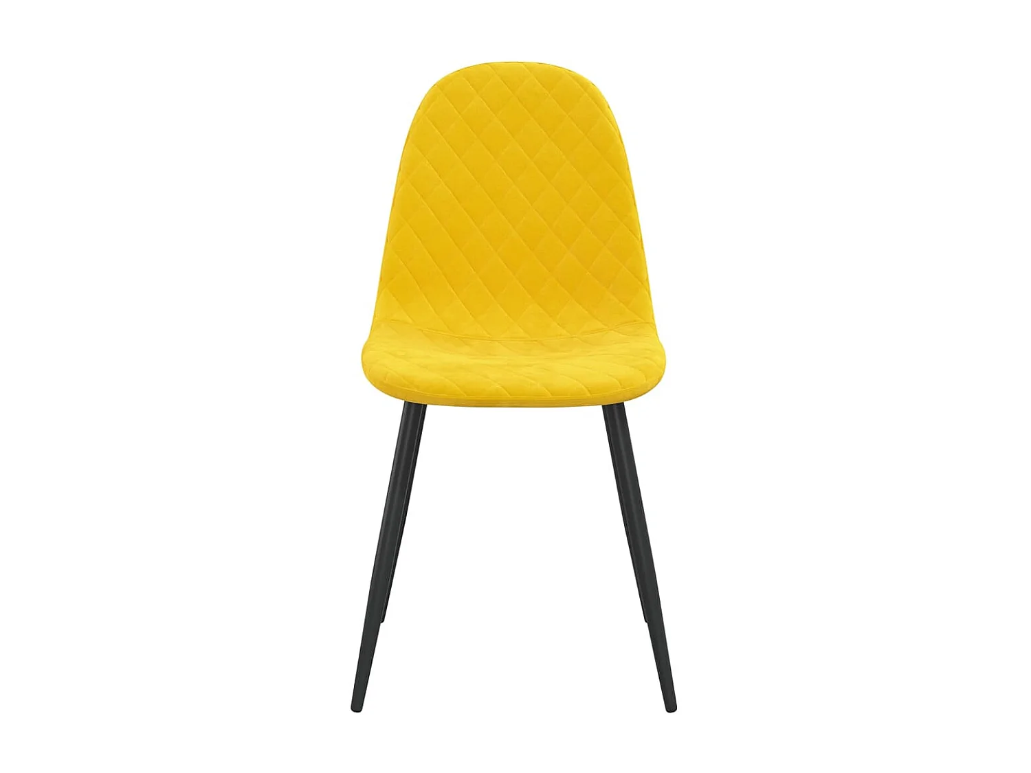 Chaises de salle à manger 4 pcs Jaune moutarde Velours 4