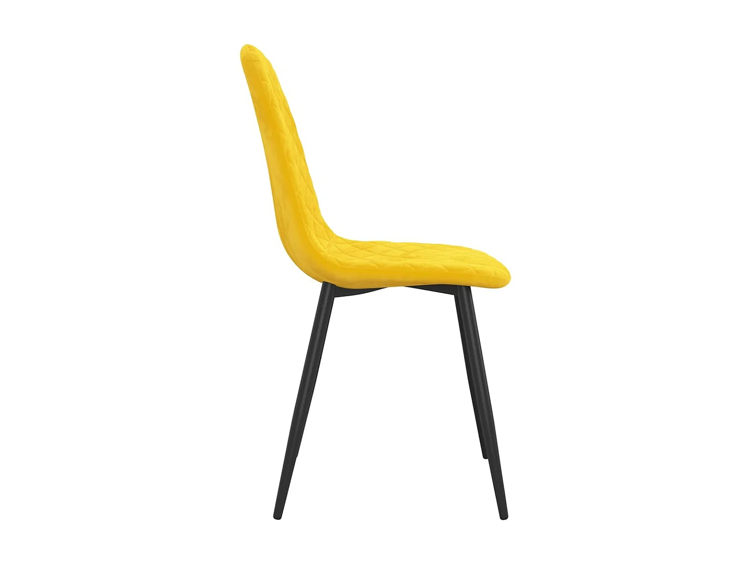 Chaises de salle à manger 4 pcs Jaune moutarde Velours 4