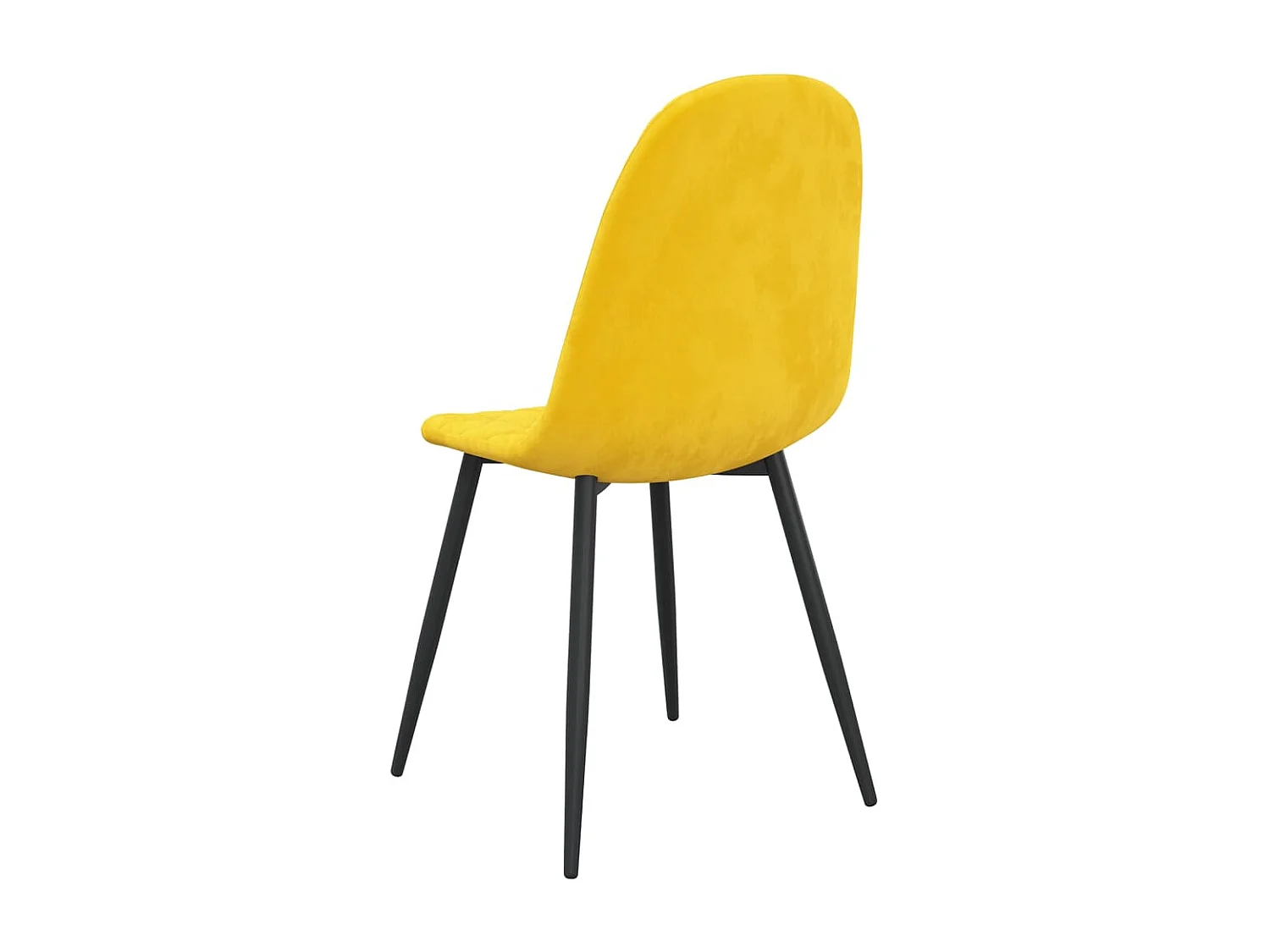 Chaises de salle à manger 4 pcs Jaune moutarde Velours 4