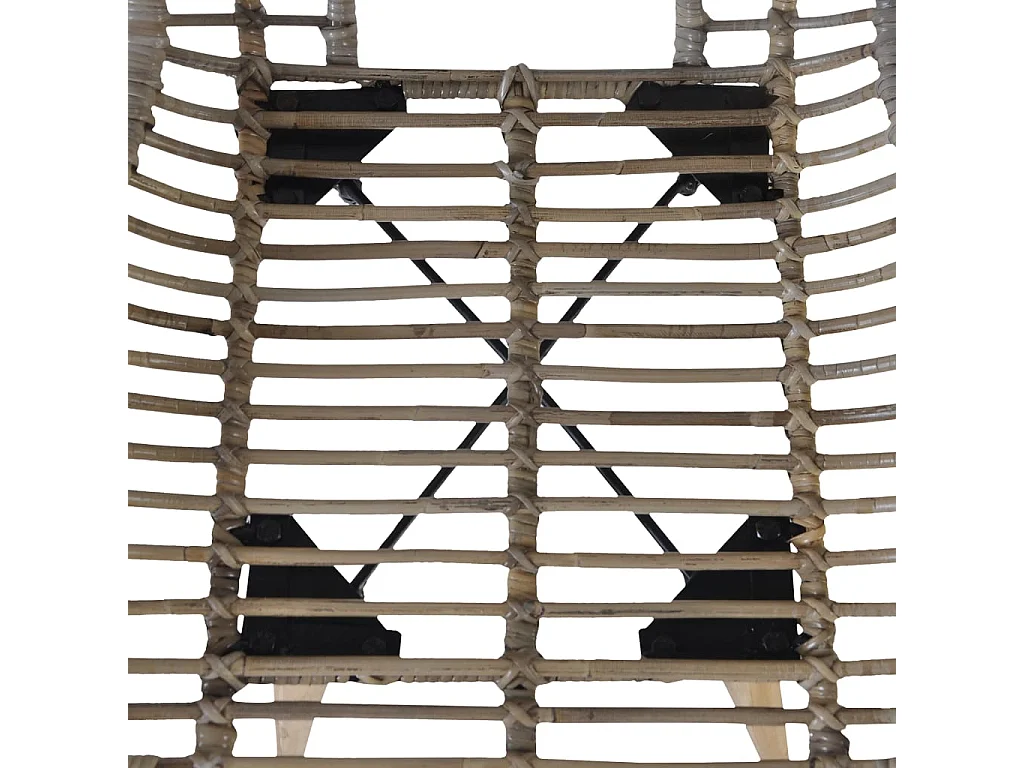 Chaises de salle à manger 4 pcs Marron Rotin naturel 2