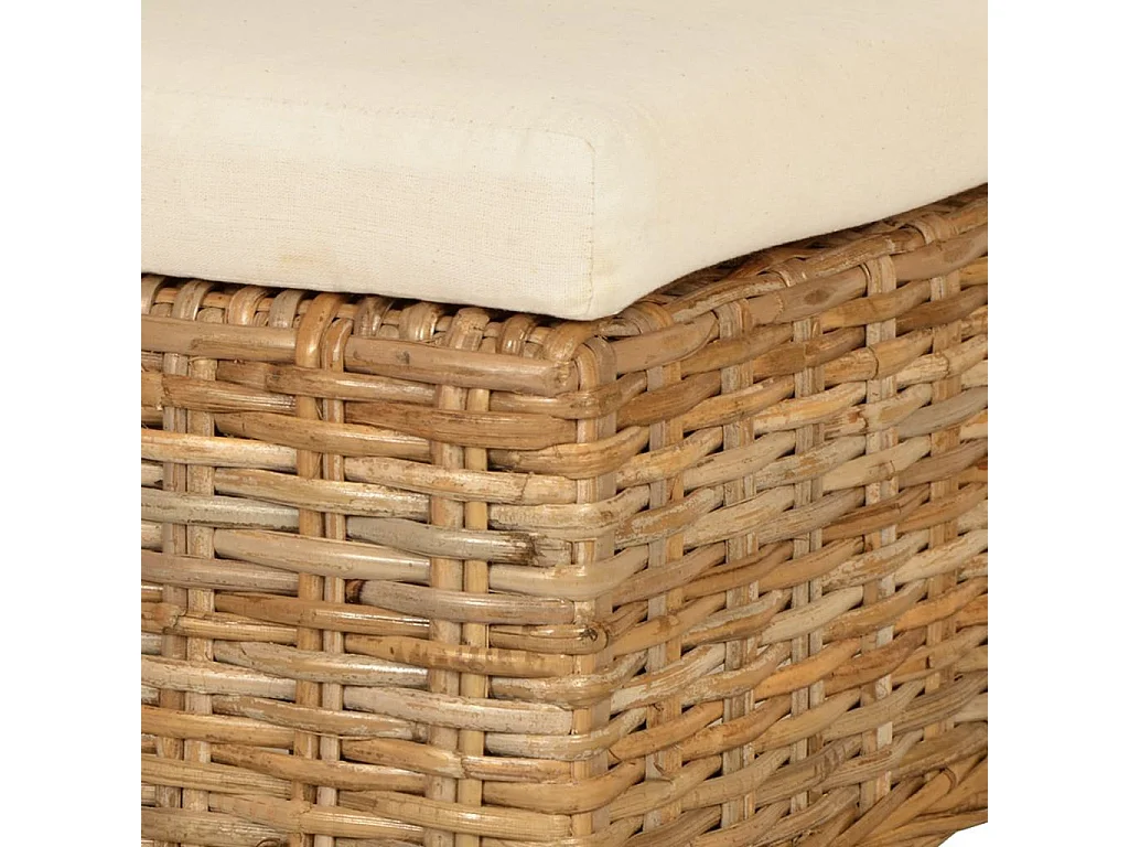 Chaises de salle à manger 6 pcs Rotin Kubu Bois de manguier