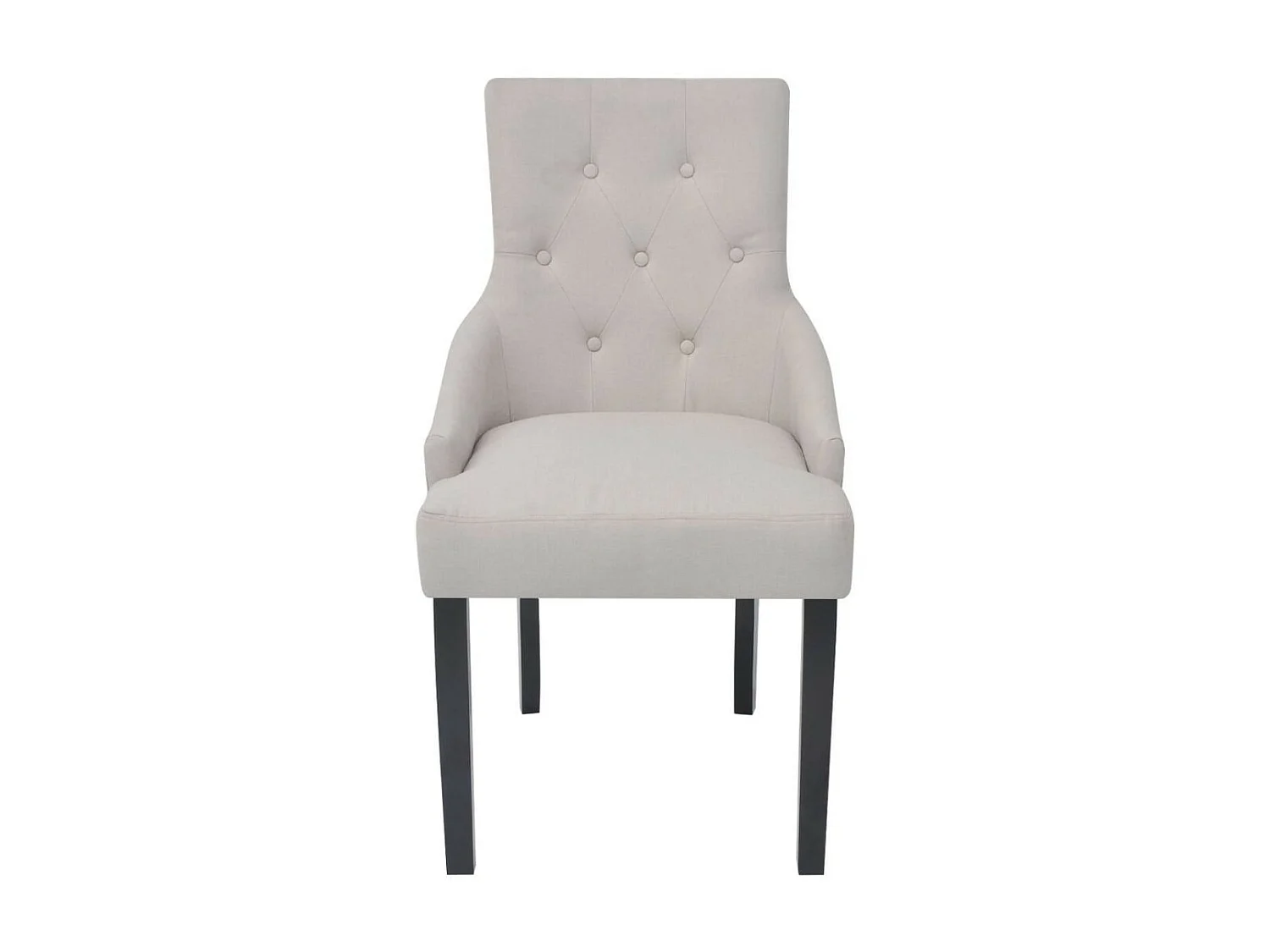 Chaises de salle à manger 4 pcs Gris crème Tissu