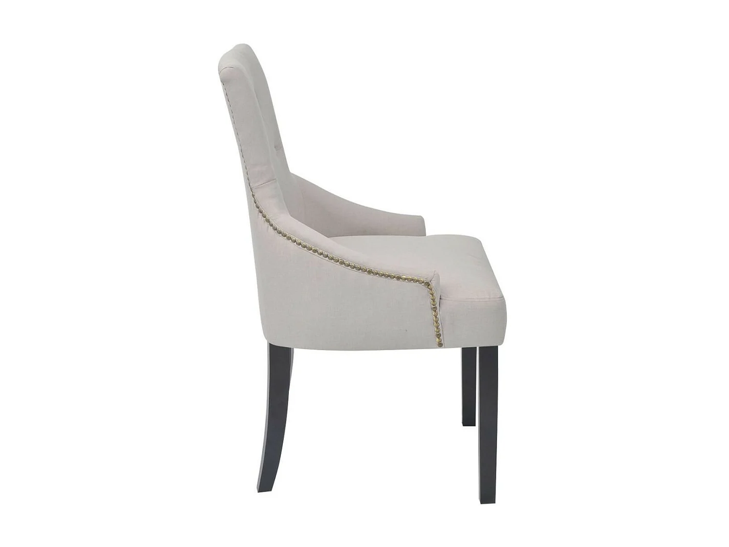 Chaises de salle à manger 4 pcs Gris crème Tissu
