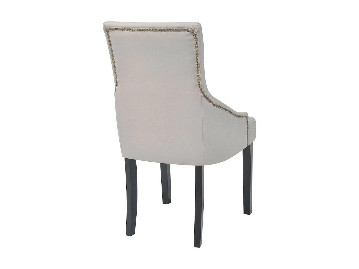 Chaises de salle à manger 4 pcs Gris crème Tissu