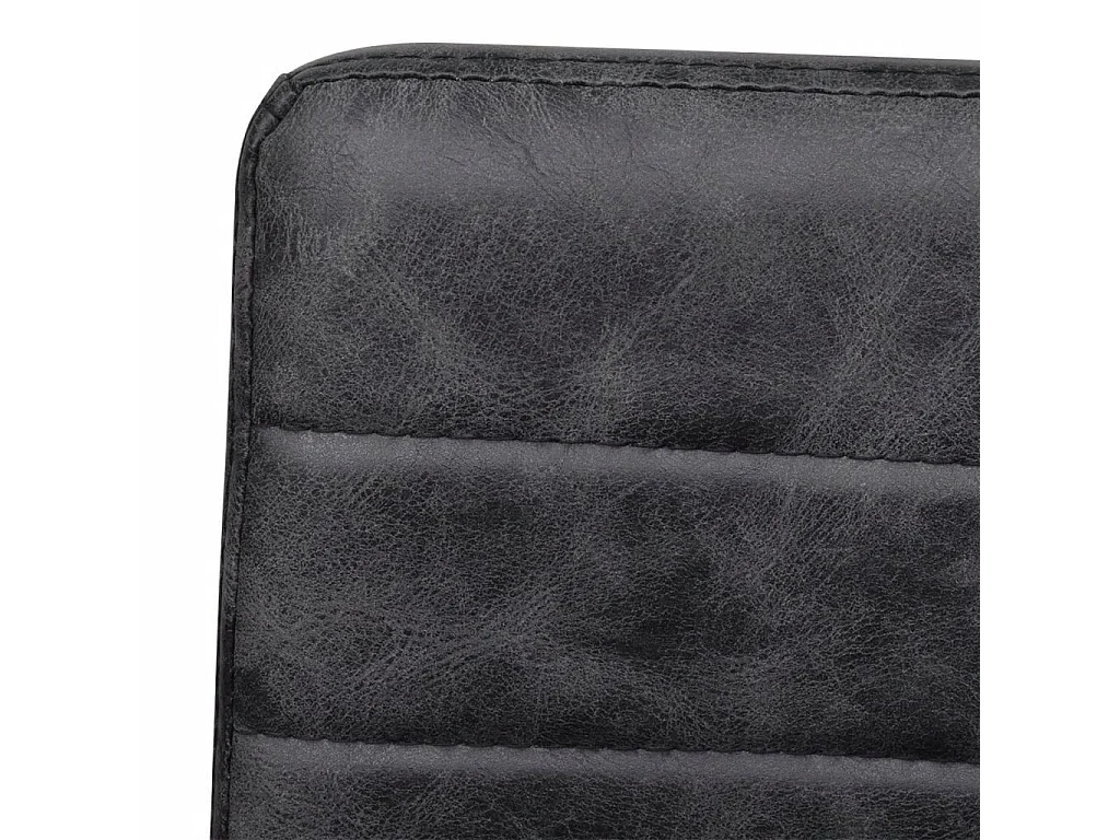 Chaises de salle à manger cantilever 2 pcs Noir Similicuir 3