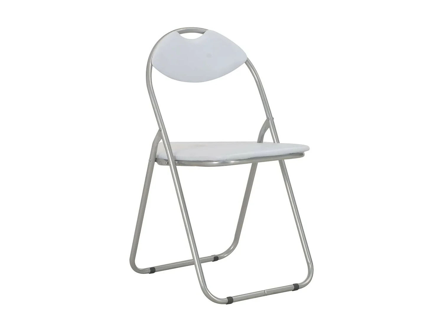 Chaises pliantes de salle à manger 2 pcs Blanc Similicuir