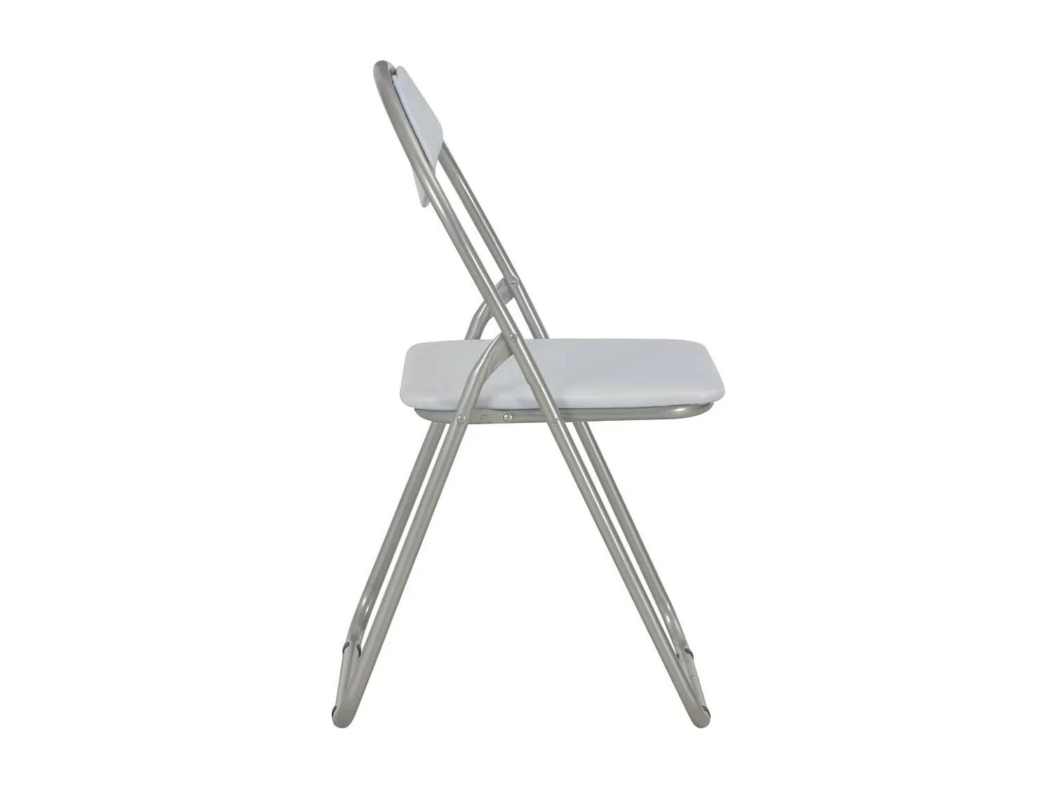 Chaises pliantes de salle à manger 2 pcs Blanc Similicuir