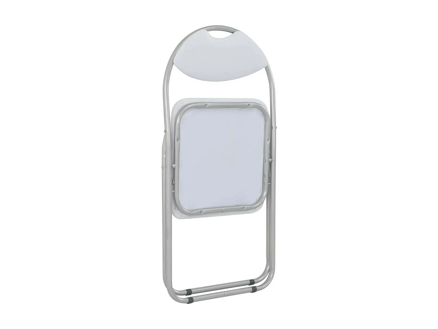 Chaises pliantes de salle à manger 2 pcs Blanc Similicuir